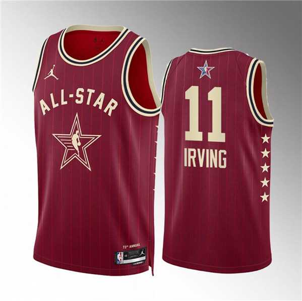 Mens 2024 All-Star #11 Kyrie Irving Crimson Stitched Basketball Jersey->2024 all star->NBA Jersey